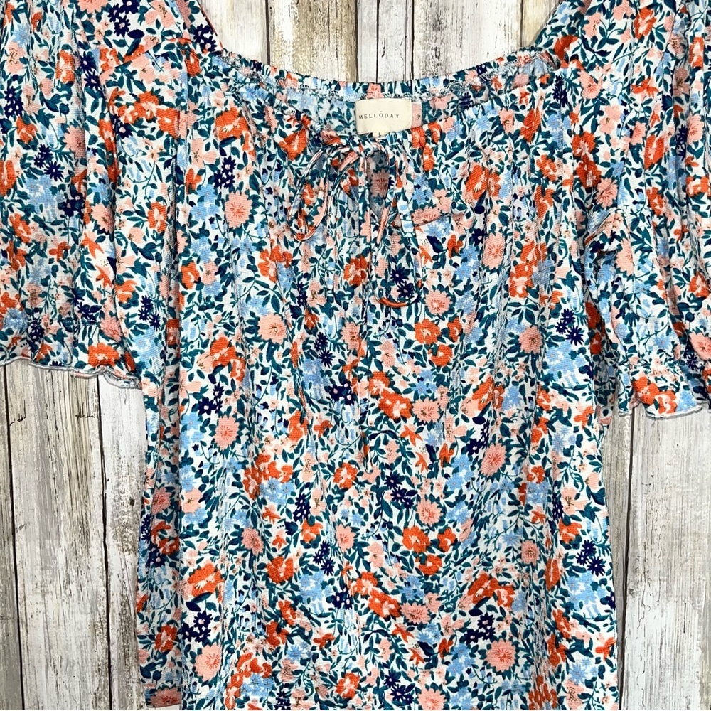 Melloday Square Neck Floral Blouse - Picture 4 of 5